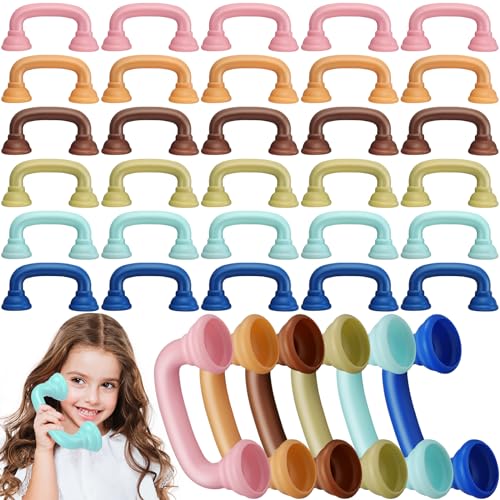 Shappy 48 Pcs Colorful Reading Phones Auditory Feedback Hear Myself Sound Phone Speech Therapy Toy Tool for Classroom Accelerate Reading Fluency Comprehension and Pronunciation(Morandi Color) - color: Morandi Color