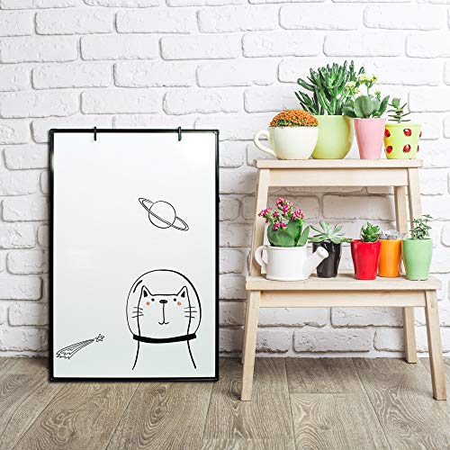 JILoffice Dry Erase Board, Magnetic White Board 36 X 24 Inch, Double Sided Whiteboard Easel, Black Aluminum Frame with Two Flipchart Hooks for Office Home and School - color: Black, size: Double Sided 36 x 24 Inch