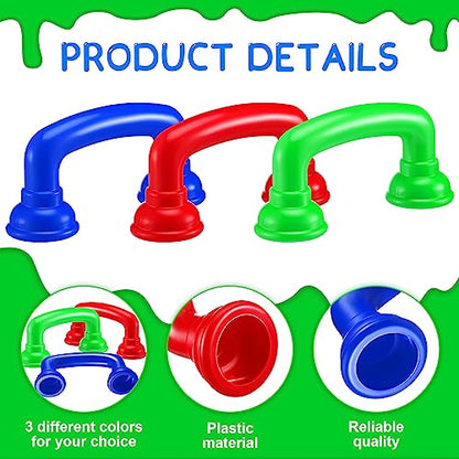 Teling 24 Pack Reading Phones Kids Auditory Feedback Hear Myself Sound Phones for Classroom(Red, Blue, Green)