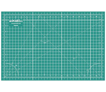 Proartek PK00006 Model GBM1218 Series 12" x 18" Professional Cutting Mat; Double-Sided Green/Black; Self-Healing; For Graphic Arts, Hobbies, Crafts, Quilting, and other Cutting Projects - size: 18"L x 12"W