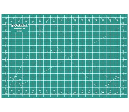 Proartek PK00006 Model GBM1218 Series 12" x 18" Professional Cutting Mat; Double-Sided Green/Black; Self-Healing; For Graphic Arts, Hobbies, Crafts, Quilting, and other Cutting Projects - size: 18"L x 12"W
