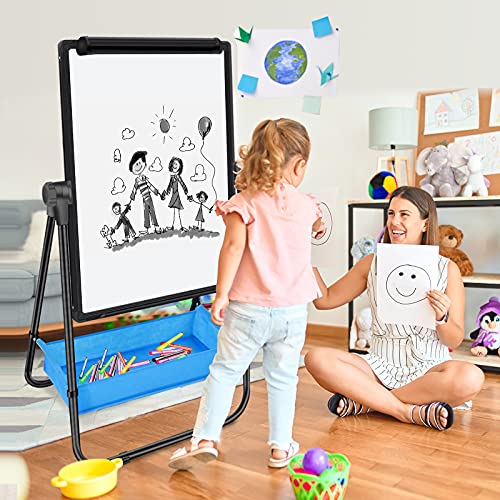 Magnetic Whiteboard with Stand - Double Sided 40"x28" Portable U Stand Easel Whiteboard, Height Adjustable & 360° Rotating Dry Erase Boards for Classroom, Home, Restaurant & Presentation - size: U stand 40"x28" white