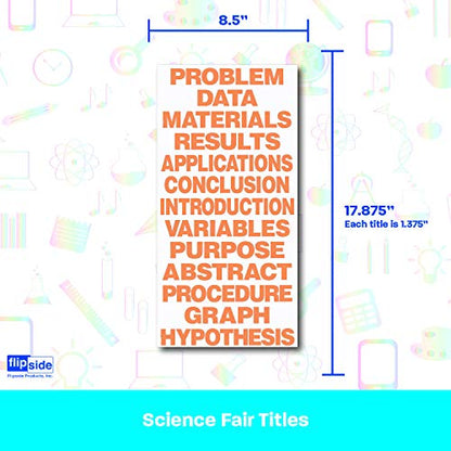 Flipside Products Orange Science Fair Titles, Display Board Titles, Projects, School, Kids, Classroom, Pack of 24 - color: Orange