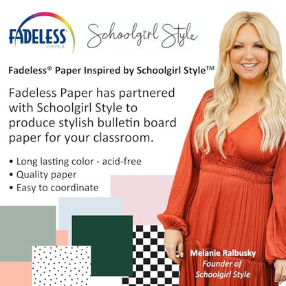 Fadeless Schoolgirl Style Bulletin Board Paper, Lemon Drop 47.25" x 25' 1 Roll