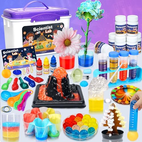 Educational Science Kit for Kids - 56 Science Lab Experiments with Lab Coat Scientist Costume, Science Kits for Kids Age 6-8-10-12, 70+ PCS DIY Stem Projects, Educational Toys for Girls Boys - color: Science Kit With 56 Experiments
