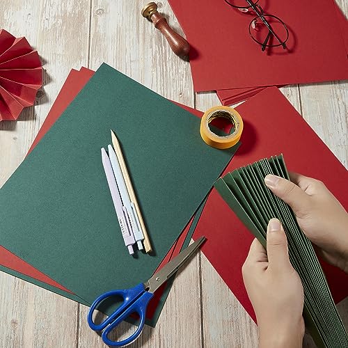 30 sheets Cardstock Paper 8 1/2 x 11 Inches for Crafts and Invitations (Christmas Green Red) - color: Christmas Green Red