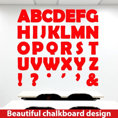 Qyeahkj 150 PCS Large 6" Font Letters and Punctuation Set, Red Classroom Alphabet Cutout for Bulletin Board Display Home School Class Decoration, A Great Helper to Inspire Students' Learning Interest - style: Vibrant Red