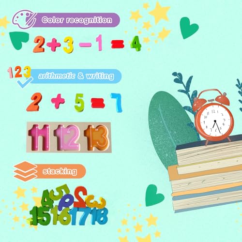 Number Puzzle - Montessori Wooden Puzzles for Toddlers 3-5 | Shape Learning Toy | Number Blocks for Kids | Preschool Educational Gift - style: Number Puzzle