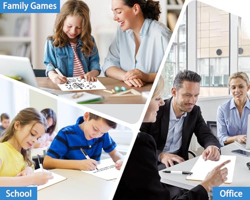 2 Packs Dry Erase LapBoards with 2 Erasers and 2 Markers, 12.5" x 9" Double Sided Whiteboards, Dry Erase Boards for Students Teachers Kids Learning Education Home Classroom Office Meeting Group