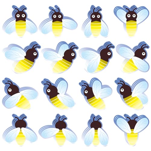 48 Pcs Firefly Bulletin Board Cutouts Colorful Firefly Classroom Cutouts Summer Bulletin Board Decorations for Hawaii Welcome Party Classroom, 16 Styles - color: Firefly