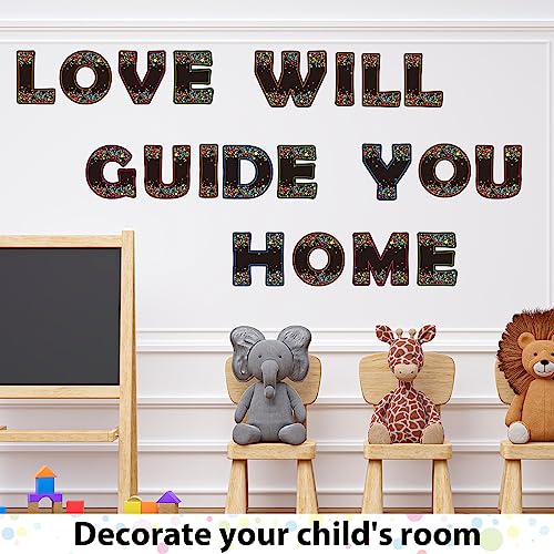 150 PCS Large 7" Bulletin Board Letters Set,Black Confetti Classroom Alphabet Cutout Letter for Bulletin Board Display Home School, A Great Helper to Inspire Students' Learning Interest - style: Confetti