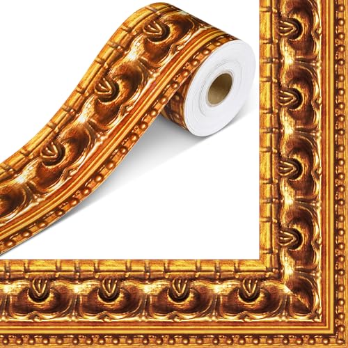 Outus 68ft Vinatge Frame Bulletin Board Border Die-Cut Straight Rolled Picture Frame Border Trim for School Classroom Bulletin Board Decoration for Chalkboard Home Office Party Decor(Funky) - style: Funky