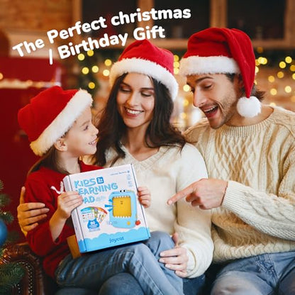 JoyCat Kids Learning Tablet, Phonics Talking Flash Cards, Learn to Read with 156 Pages, 40+ Themes, 600+ Words, 100+ Interactive Games, Screen-Free Toddler Learning Toys Gifts for 2-6 Year Old - style: Blue:English-Early Learning