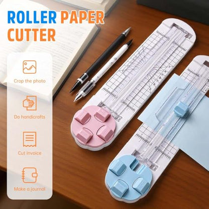 4-in-1 Portable Rotary Paper Cutter for Crafting, 4 in 1 Paper Cutter, 4-in-1 Multi-Function Paper Trimmer, Multi-Functional Bidirectional Papers Trimmer (Green-1PC) - color: Green-1pc