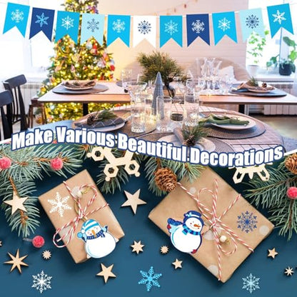 JULBEAR 30 Sheets Blue Cardstock, 8.5 x 11 Inch 180g Winter Navy Colored Cardstock Blue Construction Pastel Paper Kids Adults Winter Christmas DIY Arts Crafts Copy for School Office Home Supplies - style: Winter Style