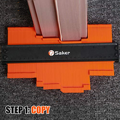 Saker Contour Gauge Profile Tool- Adjustable Lock-Precisely Copy Irregular Shape Duplicator -Father's Day Gift for Irregular Welding Woodworking Tracing -Tool for DIY Handyman, Construction (10INCH) - style: 10INCH FATHER'S DAY