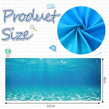 Mindsoft Bulletin Board Paper 48'' x 107'' Class Boards for Classroom Bulletin Boards Everyone is Welcome Classroom Board Decor Pillows Curtains Crafts(Underwater,1 Pc) - style: Underwater