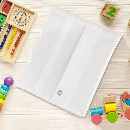 EAMAY Classroom Monthly Calendar Pocket Chart for 2.75 * 2.75 Cards,Homeschool Supplies and Classroom Must Haves! Only Chart(White) - color: White
