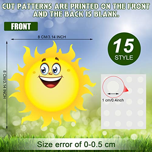 Zonon 90 Pcs Sun Cutouts Classroom Bulletin Board Decoration for Office Classroom Party Bulletin Board Wall Chalkboard Home Decor - style: Sun Style