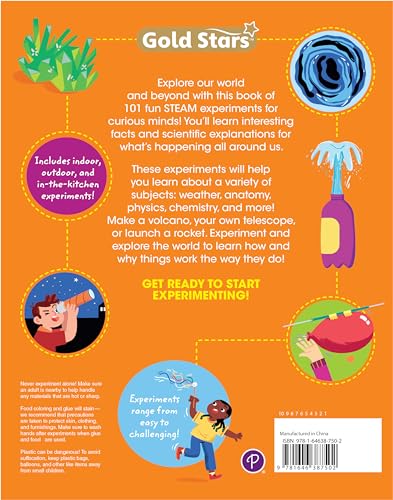 Science Experiments for Kids Ages 5 to 9: 101 Fun STEAM Projects for Curious Mind