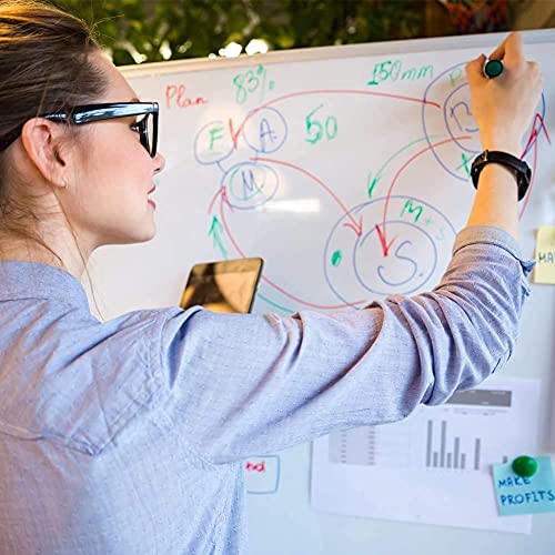 XBoard Magnetic Dry Erase Whiteboard 48 x 36 Inch, 4' x 3' Premium White Board for Wall with Marker Tray, Silver Aluminum Frame Presentation Board for Home Office Classroom - size: 48"W x 34.6"H
