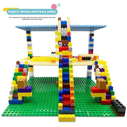 Classic Base Plates Compatible with Bricks & Baseplates, 10"x 10" and 10"x 5" Building Base Combo Set, Thick Boards Base Plates Can Be Used to Build Double Layer Buildings - 3pcs - size: 3PCS