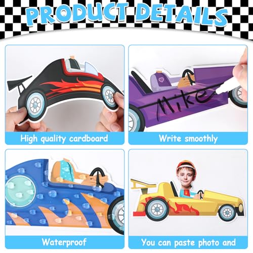 gisgfim 80Pcs Racing Car Cutouts Race Car Decorations Bulletin Board Auto Paper Cut-Outs Classroom Decor for Boy Girl DIY Craft Photo Wall Kindergarten Preschool Back to School Party Favor Supply - style: Racing Car