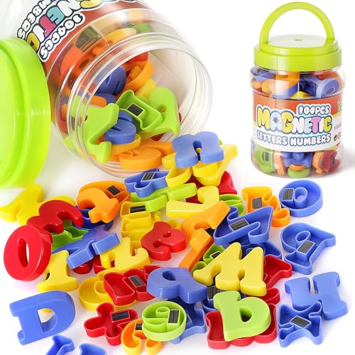 LovesTown 104 PCS Alphabet Magnetic Letters and Numbers for Toddlers,ABC 123 Fridge Educational Set,Great Learning Gift from Parents or Teachers - size: Medium