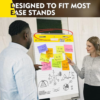 2 Pack Sticky Easel Pads,Poster Paper 25 x 30 Inches Large Self Stick Easel Paper,Flip Chart Paper for Teachers,Teacher Anchor Chart,30 Sheets/Pad - style: 25×30 2PC line