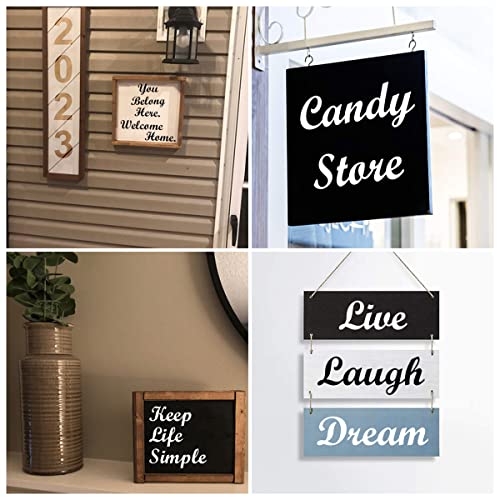 4 Inch Alphabet Letter Stencils for Painting - 70 Pack Letters and Numbers Stencil Templates with Signs for Painting on Wood, Reusable Letter and Number Stencils for Chalkboard Wood Signs & Wall Art - size: 4 Inch