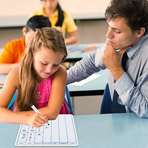 Dry Erase Long Division White Board,9 x 12 Multi-Digit Computation Double-Sided Dry Erase Board,Math Manipulatives Whiteboard for Students,Classroom and Home,Small White Board(Division) - style: Division