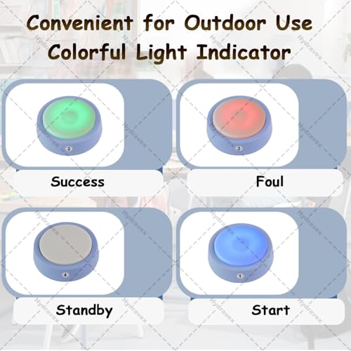 Game Answer Buzzer, Wireless Quiz Game Buzzer Set, 1 Host Monitor + Buzzers Buttons, 3 Answering Modes & 4 States, for Game Show, Family Classroom (8Buttons) - size: 8Buttons
