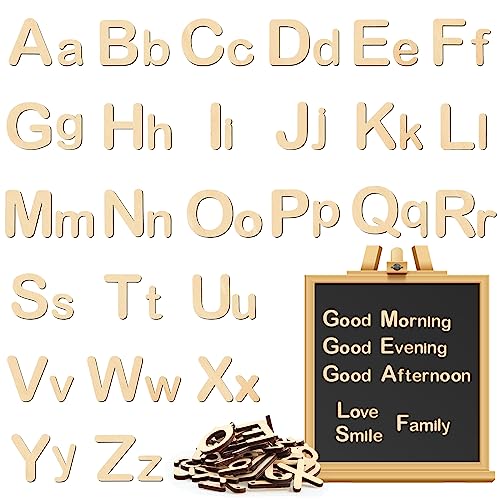 Xuhal 52 Pcs Wooden Magnetic Letters Kit for Toddler 1-3 Small Magnetic Alphabet Uppercase and Lowercase Letters Kindergarten Gift for Preschool Kids Classroom ABC Education Learning Phonics Spelling