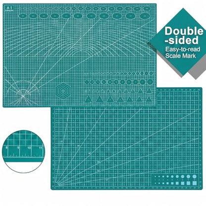 THMINS Self-Healing Sewing Mat, 18"24", 5-Ply Double-Sided Rotating Cutting Mat for Precision Sewing, Fabric Cutting, Crafts and Scrapbooking, A2, Green - size: 18"×24"