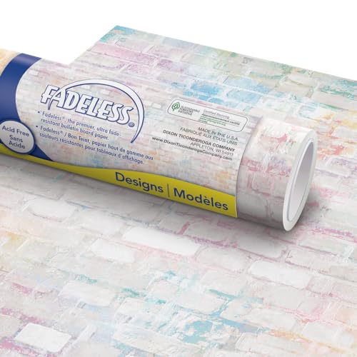 Fadeless Bulletin Board Paper, Fade-Resistant Paper for Classroom Decor, 48” x 12', Graffiti Wall, 1 Roll - color: Graffiti Wall, size: 12 ft