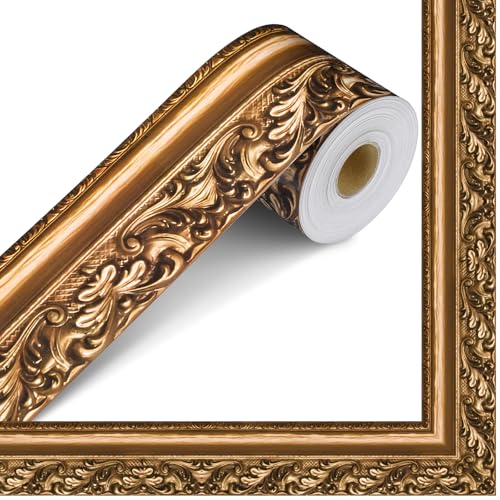 Outus 68ft Vinatge Frame Bulletin Board Border Die-Cut Straight Rolled Picture Frame Border Trim for School Classroom Bulletin Board Decoration for Chalkboard Home Office Party Decor(Traditional) - style: Classic-1