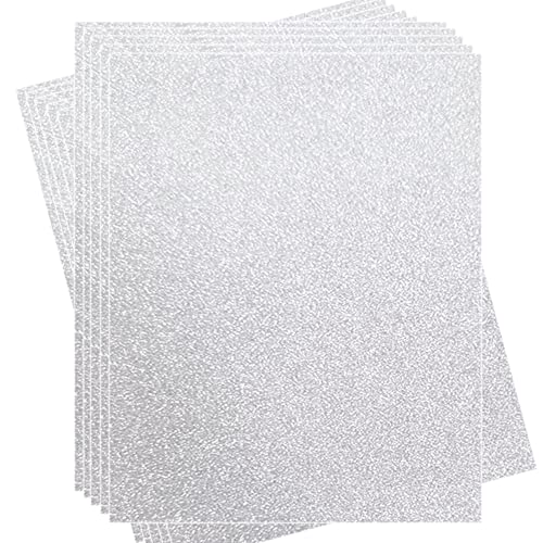 20 Sheets Glitter Thick Paper Cardstock Blank, 8.5 x 11 inches, Silver | For DIY Birthday, For Wedding Party Supplies, Invitation Cards Making - color: Silver