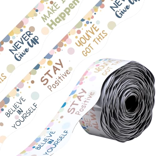 Tellegloww 36 ft Scalloped Magnetic Border Magnetic Border for Whiteboard Bulletin Board Borders Reusable Rolled Borders Trim for Office Chalkboard(Colorful Dots) - style: Boho Dots