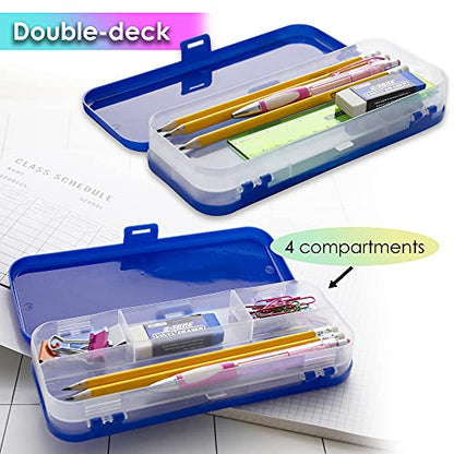 BAZIC PRODUCTS Organizer Box, 8 1/2 x 3 1/2 x 1 1/2 in, for School Office Supplies, Portable, Storage, Set of 4 - size: 4-Pack