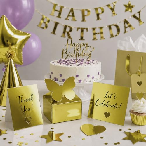 25 Sheets Metallic Gold Cardstock Paper Cardstock 8.5 x 11 Shimmer Sheets 250gsm/92lb Heavyweight Scrapbook Paper for Certificates, Invitations, Greeting Cards, Crafts, Graduations - color: Gold