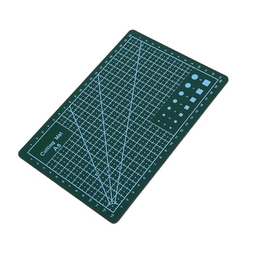 SUNGOOYUE Cutting Mat A5 PVC Self Healing Cutting Board 21 X 15cm Grid Surface Table Protection for Craft Sewing Drawing and Hobby Users Easy to Use for Home Office (Green) - color: Green