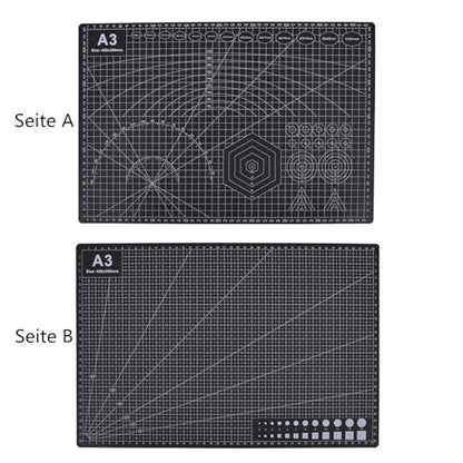 Cutting Mat A3 Black, Self Healing Cutting Mat 12x18 Inch, 5-Ply Craft Board Black, Hobby Board for Crafts 18x24 Inch - color: Black