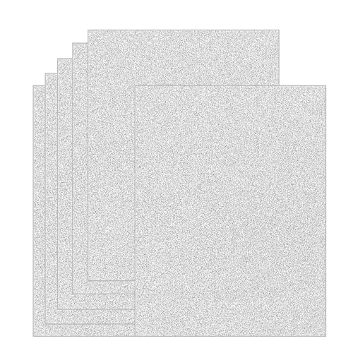 20 Sheets Silver Glitter Cardstock 8.5 x 11 Inches, Heavyweight 250gsm Premium Sparkling Card Stock Paper for Card Making DIY Craft Party Decoration School Student Supplies (Silver) - color: Silver