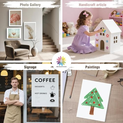 Mat Board Center, Pack of 10 Acid-Free Foam Boards, 16x20 inch White Foam Boards, 1/8" Thick - color: White, size: 16x20