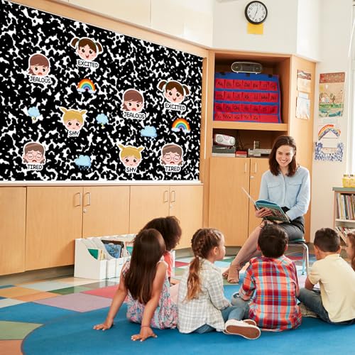 Composition Bulletin Board Paper Roll Non-Woven Fabric Bulletin Board Background Reusable Waterproof Classroom Poster Fade Resistant Poster for Classroom Decor Wrapping Crafts Supplies 15.6 In x 12 Ft