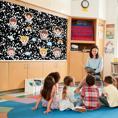 Composition Bulletin Board Paper Roll Non-Woven Fabric Bulletin Board Background Reusable Waterproof Classroom Poster Fade Resistant Poster for Classroom Decor Wrapping Crafts Supplies 15.6 In x 12 Ft