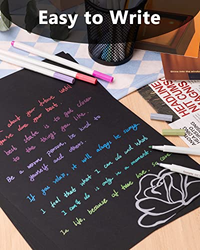 Black Cardstock Paper 8.5 x 11, 60 Sheets 250g Black Printer Card Stock, Heavy Construction Paper for Card Making Printing Craft Drawing Scrapbooking Cutting - color: Black-60pcs