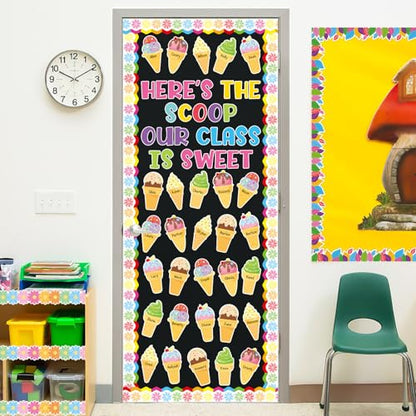 36 Pcs Ice Cream Cutouts for Cool Summer Bulletin Board Classroom Birthday Party Home Office Wall Decoration (Ice Cream)