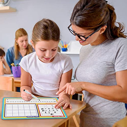 Dry Erase Number Line Whiteboard, 9" x 12" Double-Sided 120 Number Chart, Math Manipulatives White Board for Kids Students, Classroom and Home, Small White Board Dry Erase (Number Line) - style: Number Line