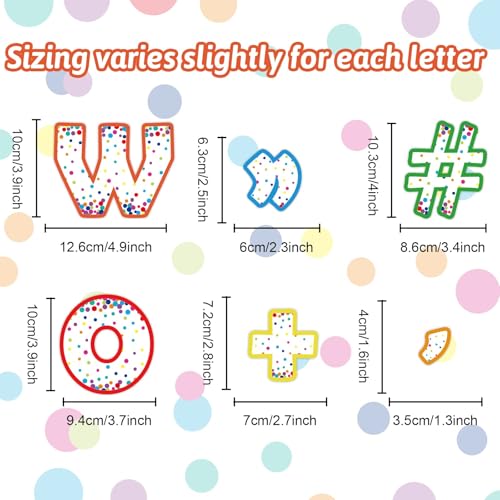 260pcs Letters Combo Pack Set Confetti Room Decorations Polka Dot Colorful Alphabet Letters Numbers Bulletin Board Block Accents Cutouts(White) - style: Polka Dot
